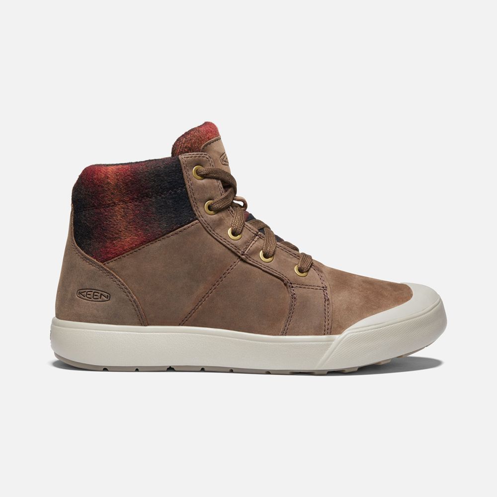 Bottes de Baskets Keen Femme Marron | Elena Mid | QCKZJ-2951